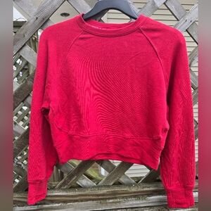 Athleta Girl Red Cropped Sweatshirt